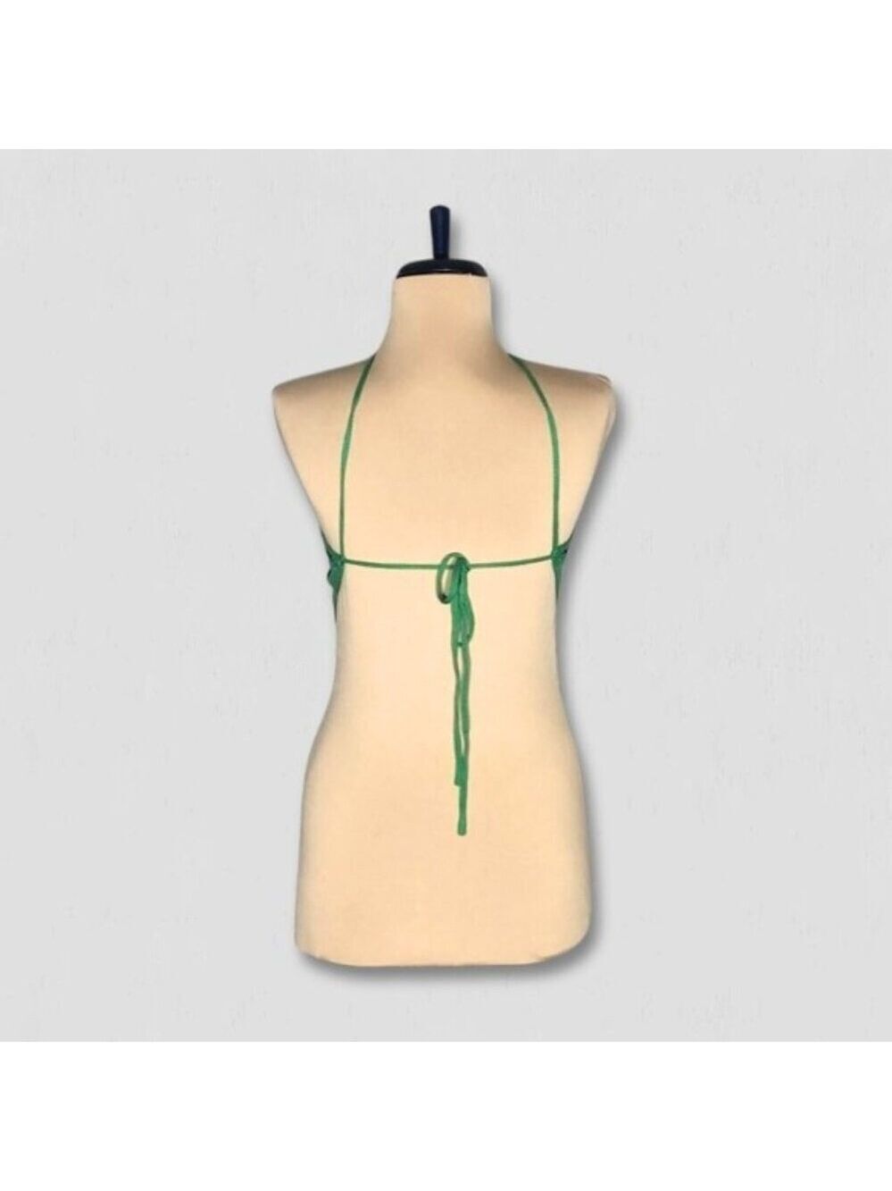 Y2K retro Knit Halter Top Crochet Striped fishermen whimsi fairy boho festival M - Picture 4 of 10